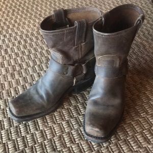 Frye distressed leather boot